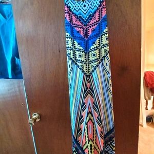 Maxi Sundress geometric pattern.